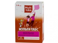 Bayi berbilang tab - vitamin untuk kanak-kanak dalam 1 tahun