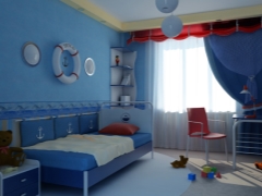 Cortinas para o viveiro no estilo marinho