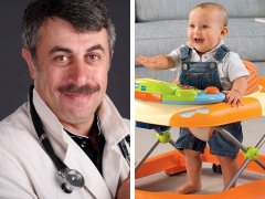 Dr Komarovsky mengenai walker: kebaikan dan keburukan