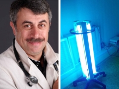Doktor Komarovsky mengenai lampu kuarza