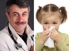 Dr Komarovsky mengenai rawatan rhinitis pada kanak-kanak