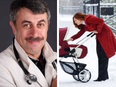 Dr Komarovsky mengenai berjalan dengan bayi baru lahir pada musim sejuk