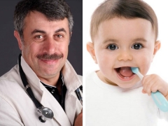 Si Dr. Komarovsky tungkol sa mga ngipin sa mga bata