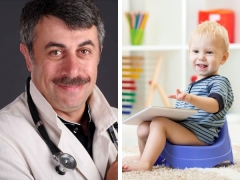 Bagaimana untuk mengajar anak ke dalam periuk mengikut Komarovsky?