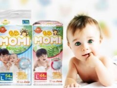 Çocuk bezi Momi: ürünlerin özellikleri ve özellikleri
