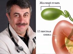 Dr. Komarovsky safra kesesi ile ilgili sorunlar hakkında