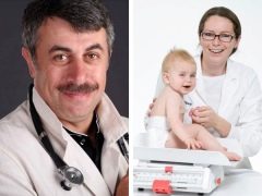Doktor Komarovsky mengenai berat badan