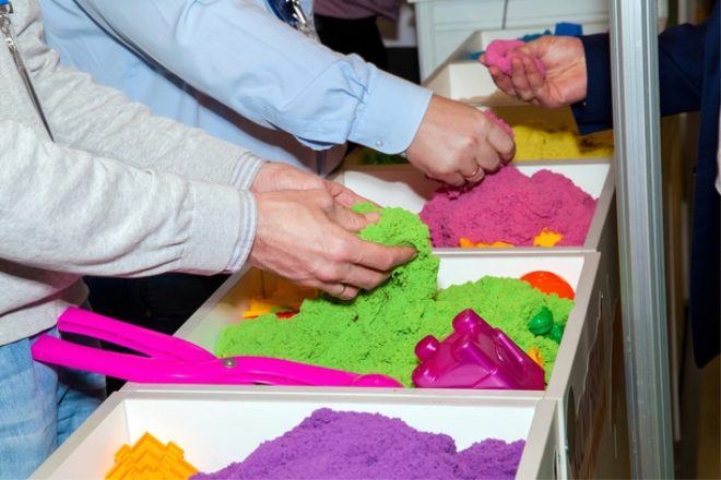 Farbe kinetischer Sand